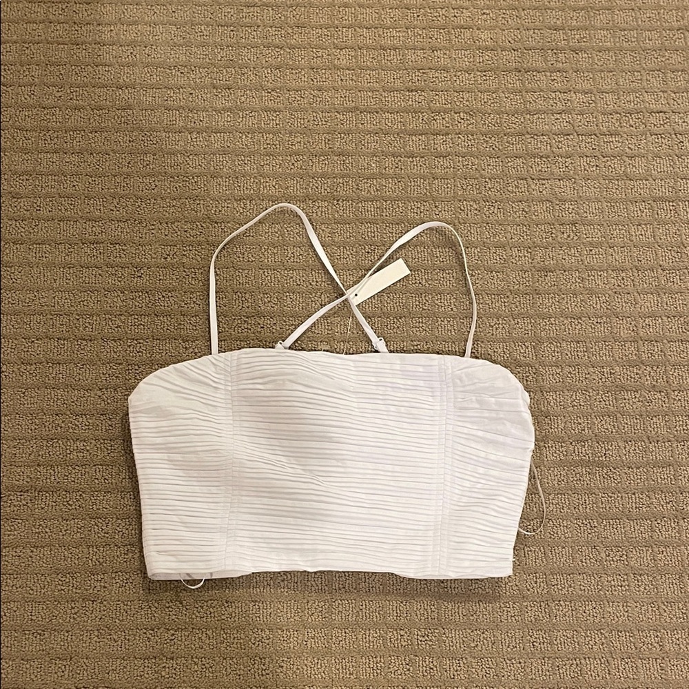Madewell White Strappy Cropped Camisole